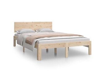 vidaXL Bedframe Massief Hout 120x190 cm - 40% Korting
