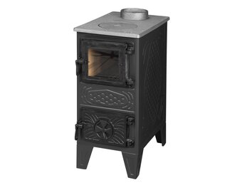 Houtfornuis FS-100 Zwart - 5,5 kW - 49% Korting - Ruimte tot 50m²