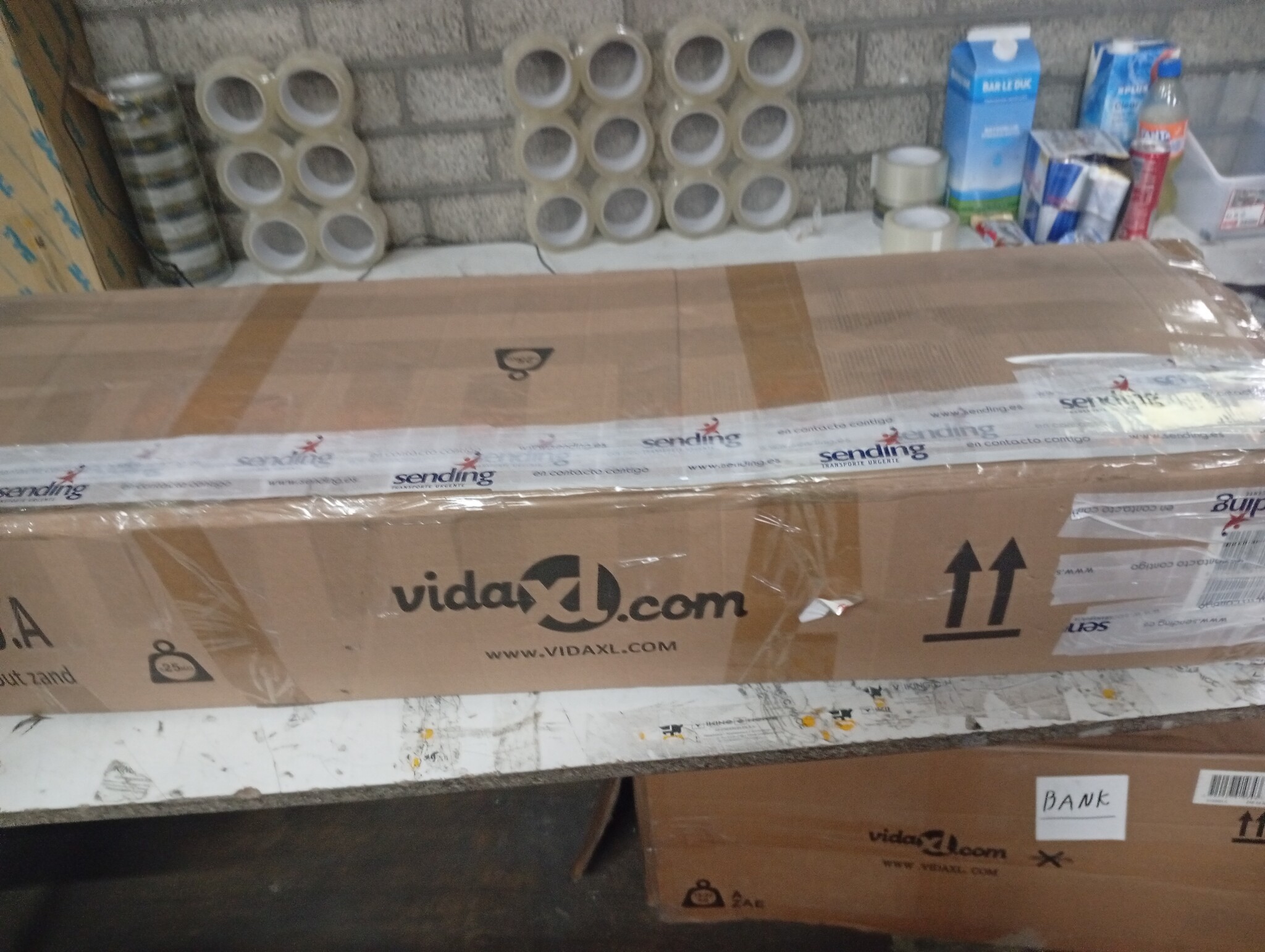 vidaXL Zweefparasol 400x300cm Zandwit - 60% Korting!