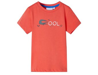 Kindershirt Lichtrood met Krokodil - 35% Korting