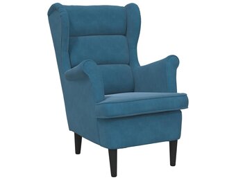 vidaXL Fauteuil Fluweel Blauw - 40% Korting