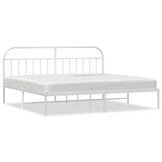vidaXL Bedframe Metaal Wit 193x203cm - 55% Korting!