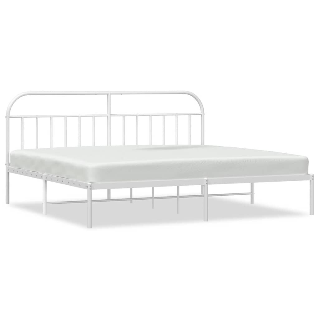 vidaXL Bedframe Metaal Wit 193x203cm - 55% Korting!