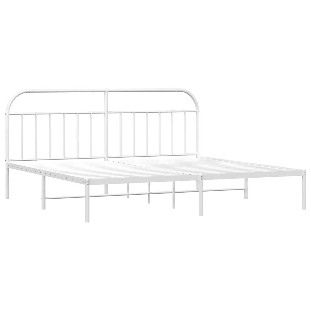 vidaXL Bedframe Metaal Wit 193x203cm - 55% Korting!