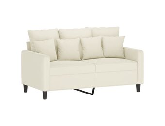 vidaXL Tweezitsbank 120cm Crème Fluweel - 35% Korting!