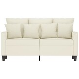 vidaXL Tweezitsbank 120cm Crème Fluweel - 35% Korting!