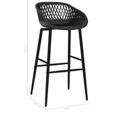 vidaXL Barstoelen 4 st. Zwart - 40% Korting!