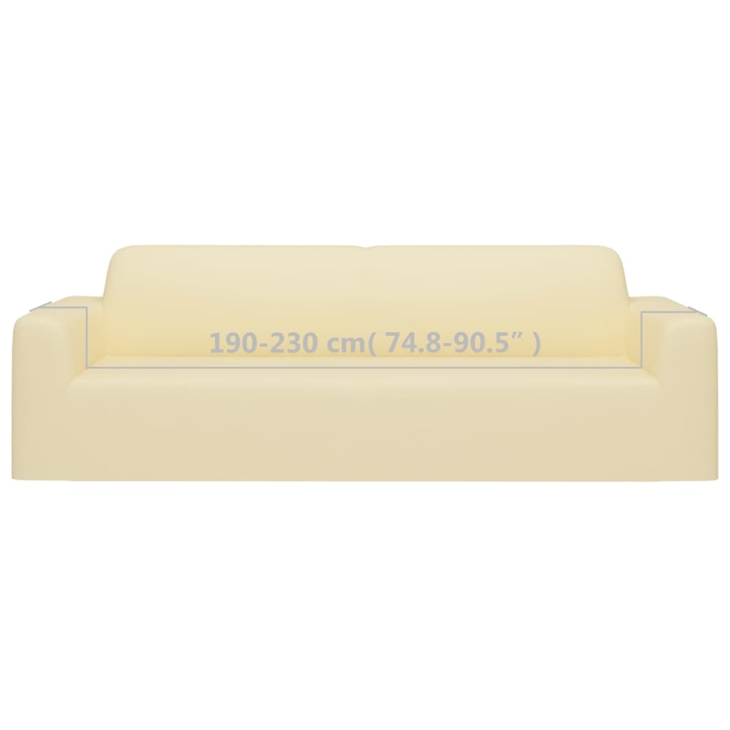 vidaXL Driezitsbankhoes crèmekleurig - 60% Korting