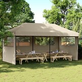 vidaXL Partytent Pop-up Taupe - 40% Korting!