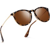 Retro Ronde Zonnebril Leopard Print UV400 Gepolariseerd | -61%