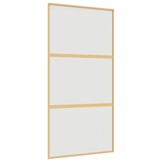 vidaXL Schuifdeur 102,5x205 cm Matglas & Aluminium Goud - 35% Korting!