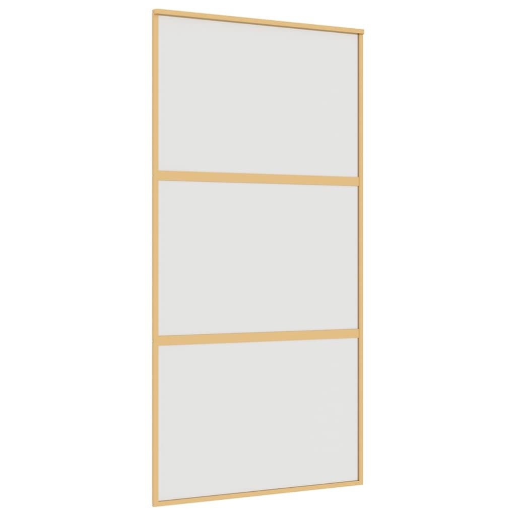 vidaXL Schuifdeur 102,5x205 cm Matglas & Aluminium Goud - 35% Korting!
