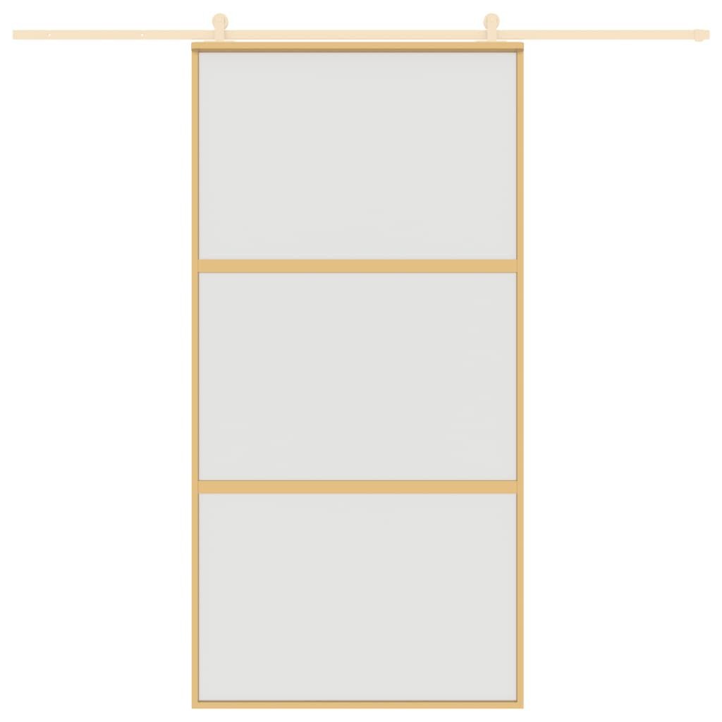 vidaXL Schuifdeur 102,5x205 cm Matglas & Aluminium Goud - 35% Korting!