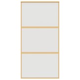 vidaXL Schuifdeur 102,5x205 cm Matglas & Aluminium Goud - 35% Korting!
