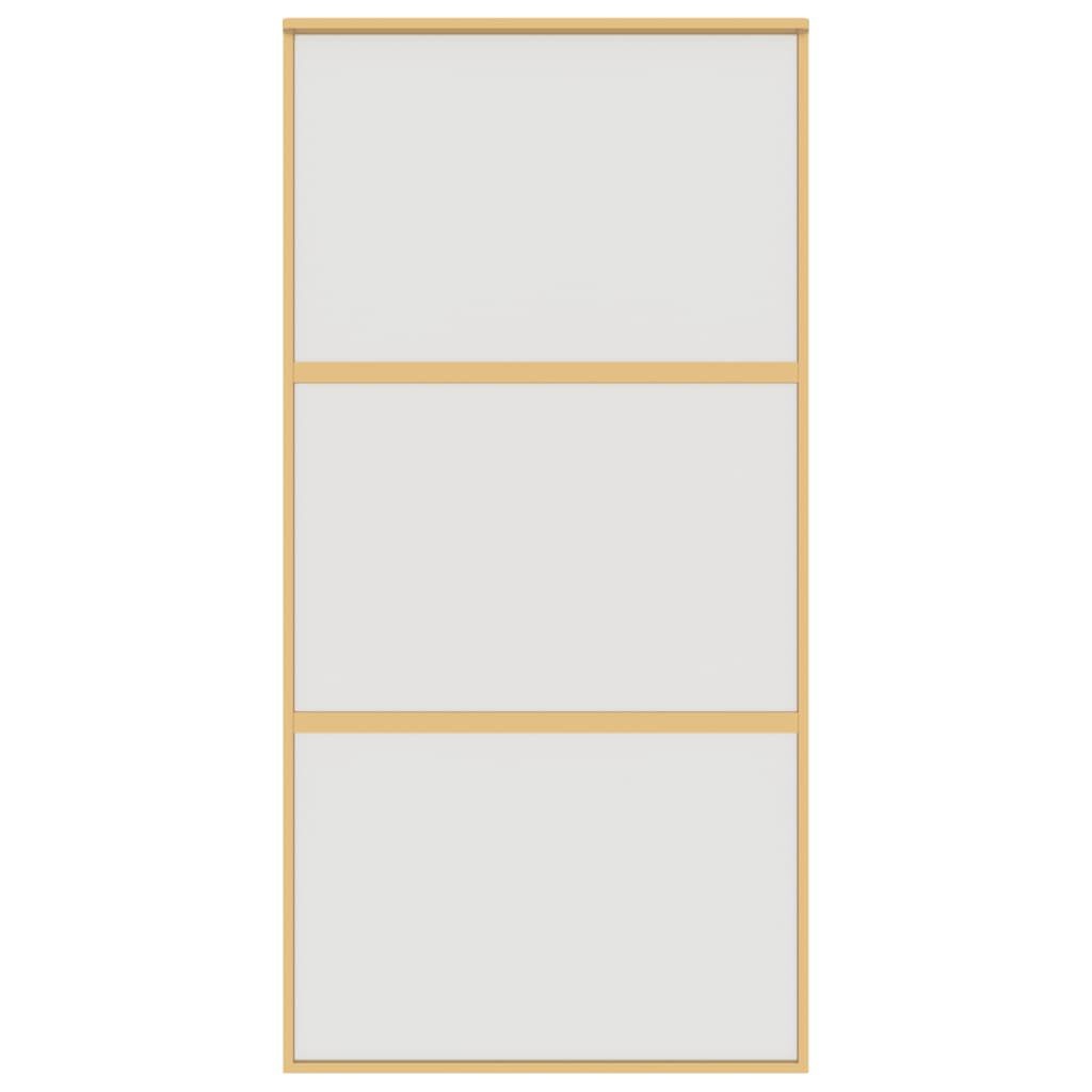 vidaXL Schuifdeur 102,5x205 cm Matglas & Aluminium Goud - 35% Korting!