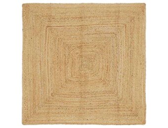 vidaXL Jute Tapijt Beige 160x160cm | 35% Korting