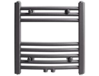 vidaXL Gebogen Handdoekenrek Radiator 480x480mm Grijs - 40% Korting