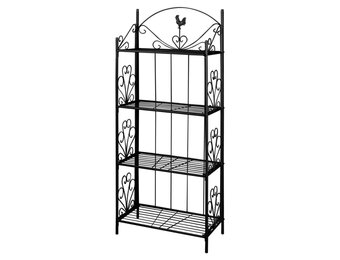 vidaXL Plantenrek Zwart - 4 Lagen - 35% Korting