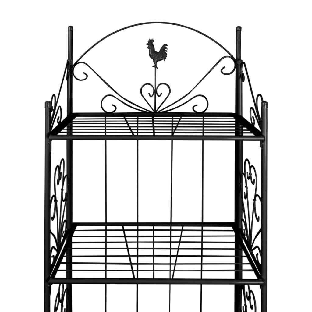 vidaXL Plantenrek Zwart - 4 Lagen - 35% Korting