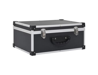 vidaXL Cd-koffer Aluminium ABS Zwart - 60 CD's - 35% Korting