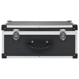 vidaXL Cd-koffer Aluminium ABS Zwart - 60 CD's - 35% Korting