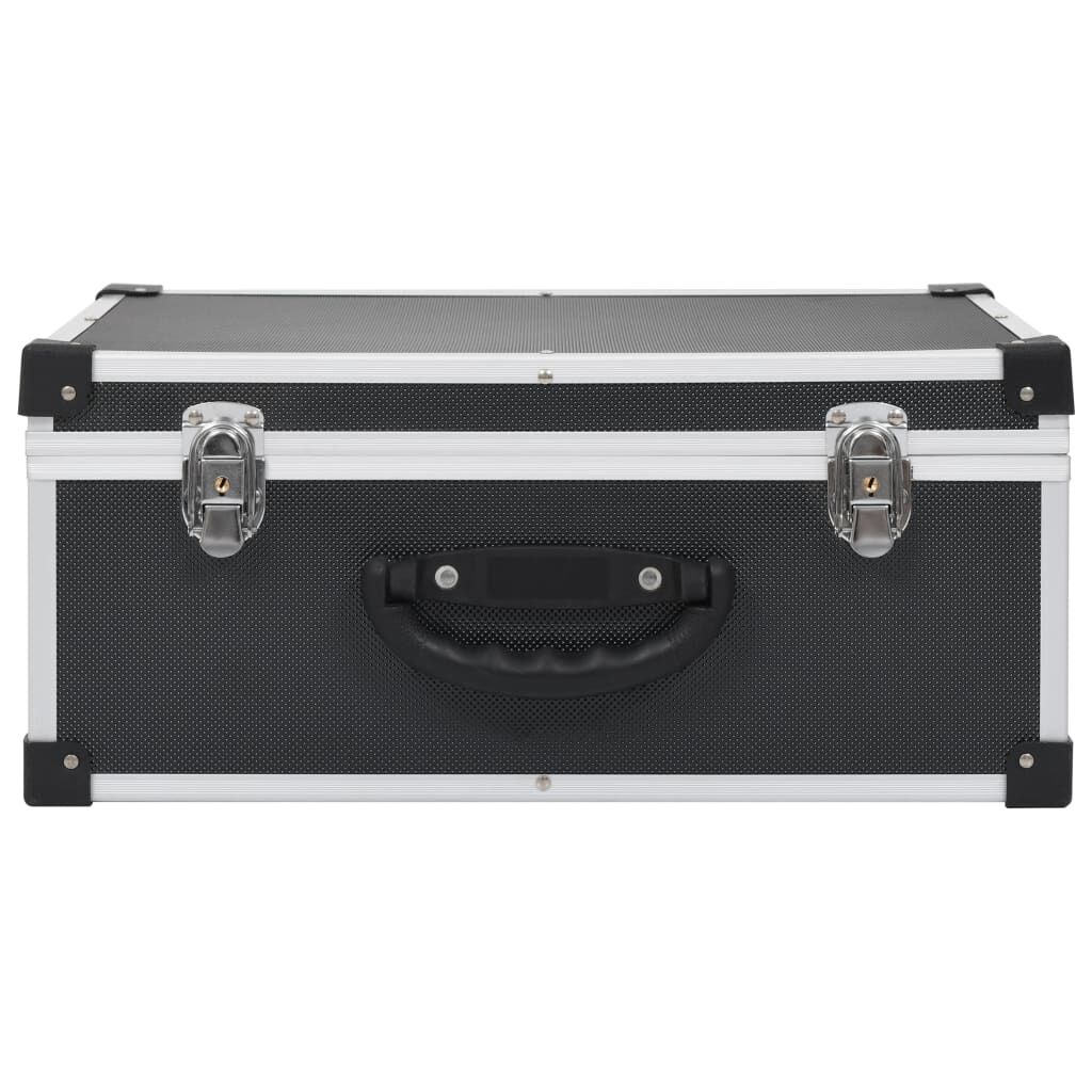 vidaXL Cd-koffer Aluminium ABS Zwart - 60 CD's - 35% Korting