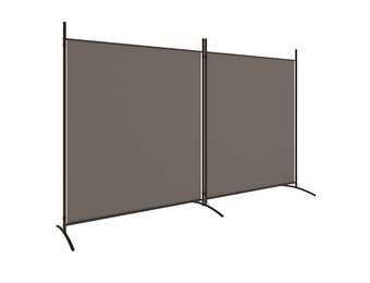 vidaXL Kamerscherm 2 panelen, 346x180 cm, stof antraciet - 40% korting!
