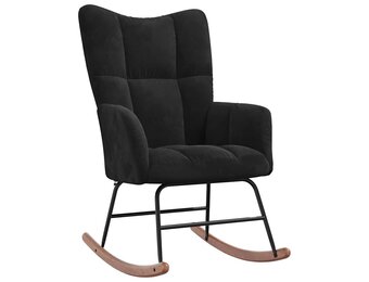 VidaXL Schommelstoel Fluweel Zwart - 55% Korting