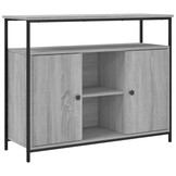 vidaXL Dressoir Grijs Sonoma 100x35x80 cm - 46% Korting