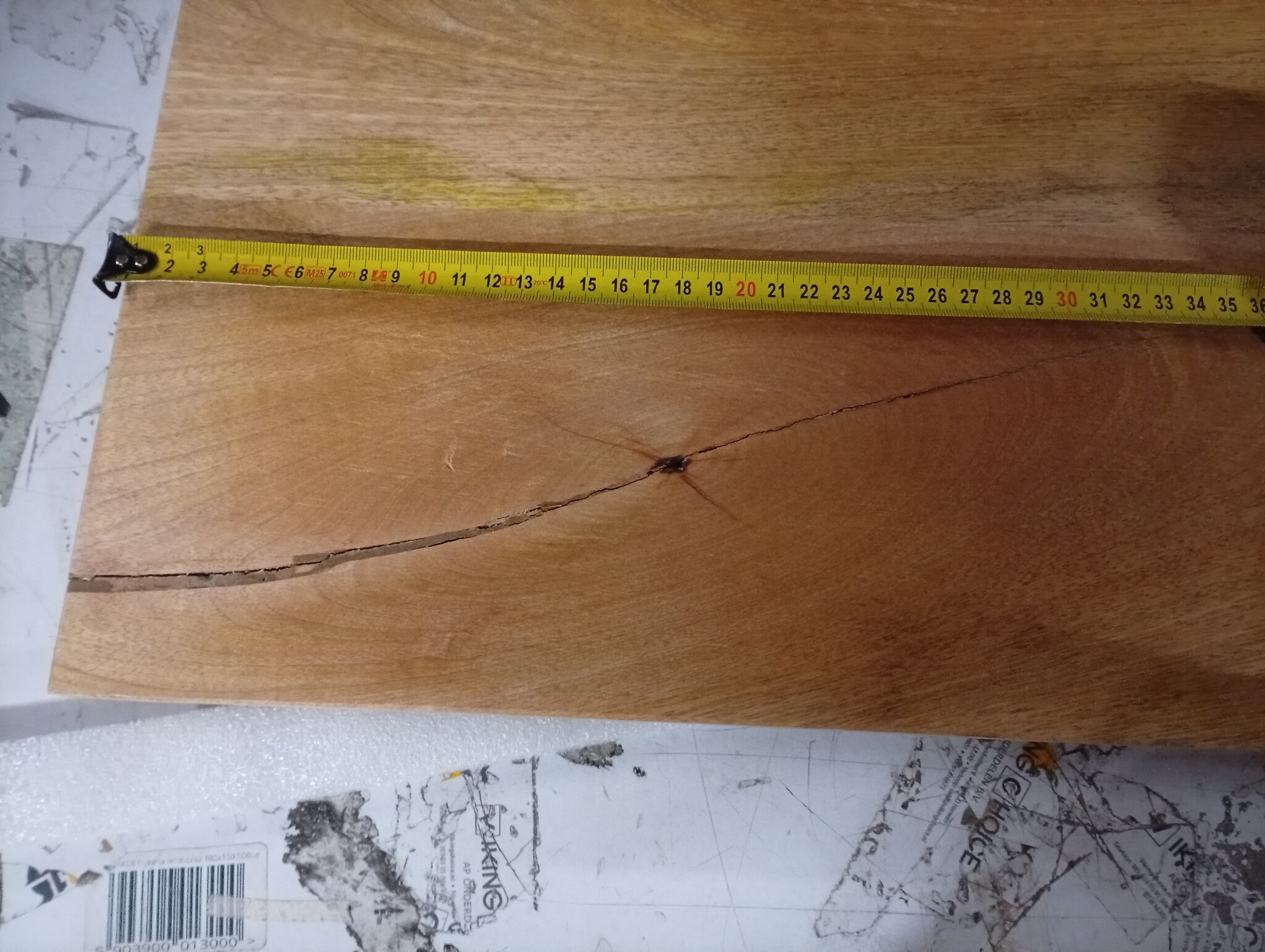 vidaXL Tafelblad Mangohout 80x60cm - 60% Korting!