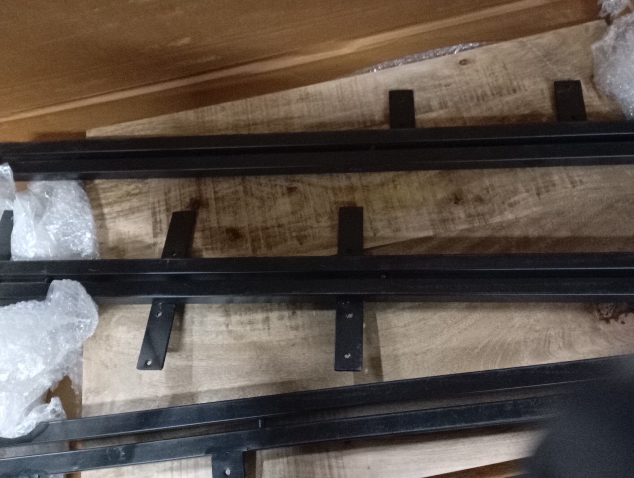 vidaXL Hoofdeinde 160 cm Mango Hout & IJzer - 55% Korting!