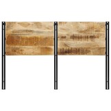 vidaXL Hoofdeinde 160 cm Mango Hout & IJzer - 55% Korting!