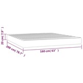 vidaXL Pocketveringmatras 160x200cm Lichtgrijs - 55% Korting!