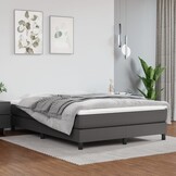 vidaXL Bedframe Kunstleer Grijs 140x200 cm - 40% Korting!