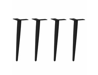 vidaXL Salontafelpoten (4 st) - 30-31 cm Staal Zwart - 35% Korting