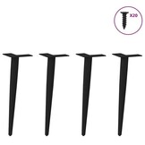 vidaXL Salontafelpoten (4 st) - 30-31 cm Staal Zwart - 35% Korting
