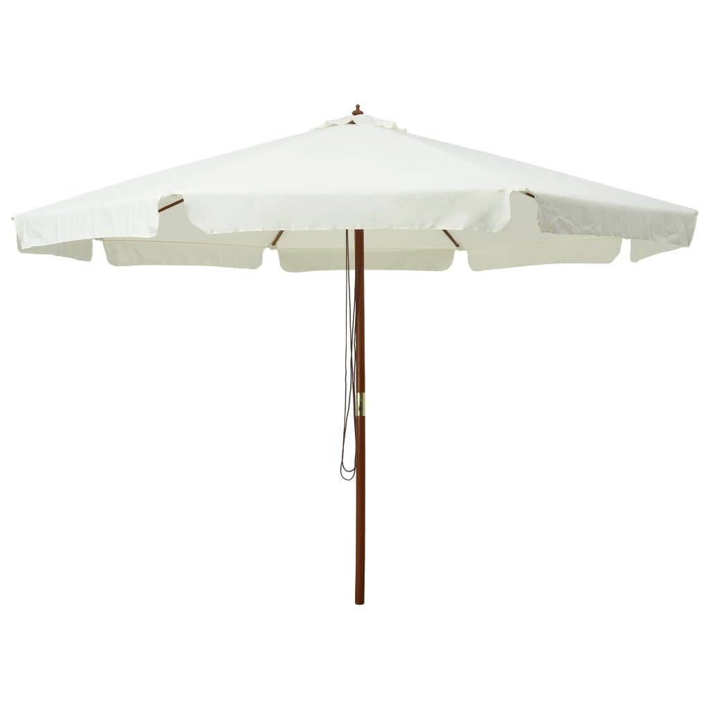 VidaXL Parasol Houten Paal 330cm Zandwit - 65% Korting!