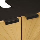 vidaXL Wastafelkast Zwart/Goud (62x33x58cm) - 40% Korting!