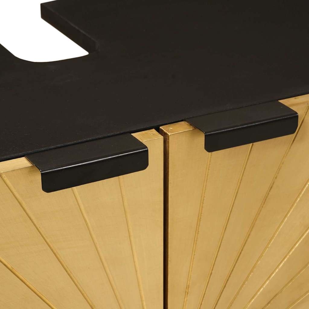 vidaXL Wastafelkast Zwart/Goud (62x33x58cm) - 40% Korting!