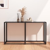 vidaXL Wandtafel Zwart Glas & Staal - 40% Korting!