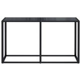 vidaXL Wandtafel Zwart Glas & Staal - 40% Korting!