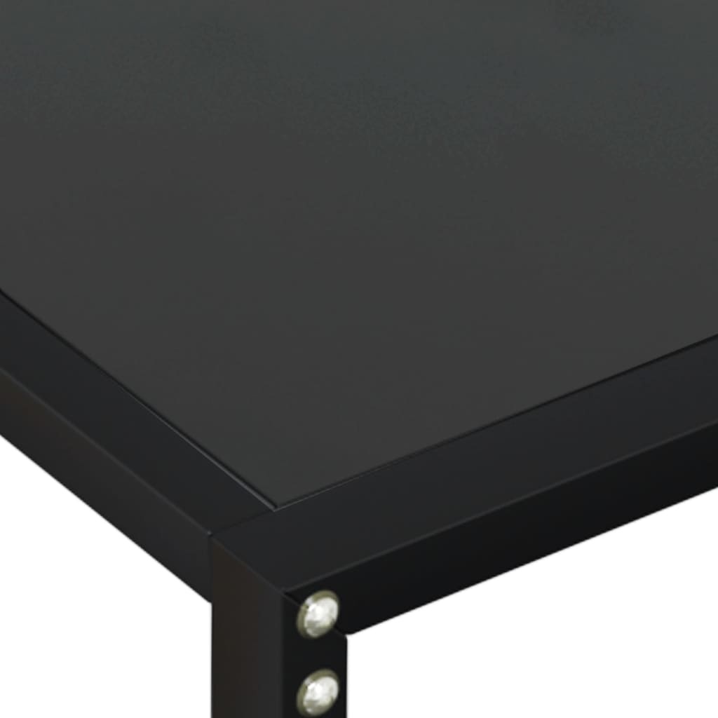 vidaXL Wandtafel Zwart Glas & Staal - 40% Korting!