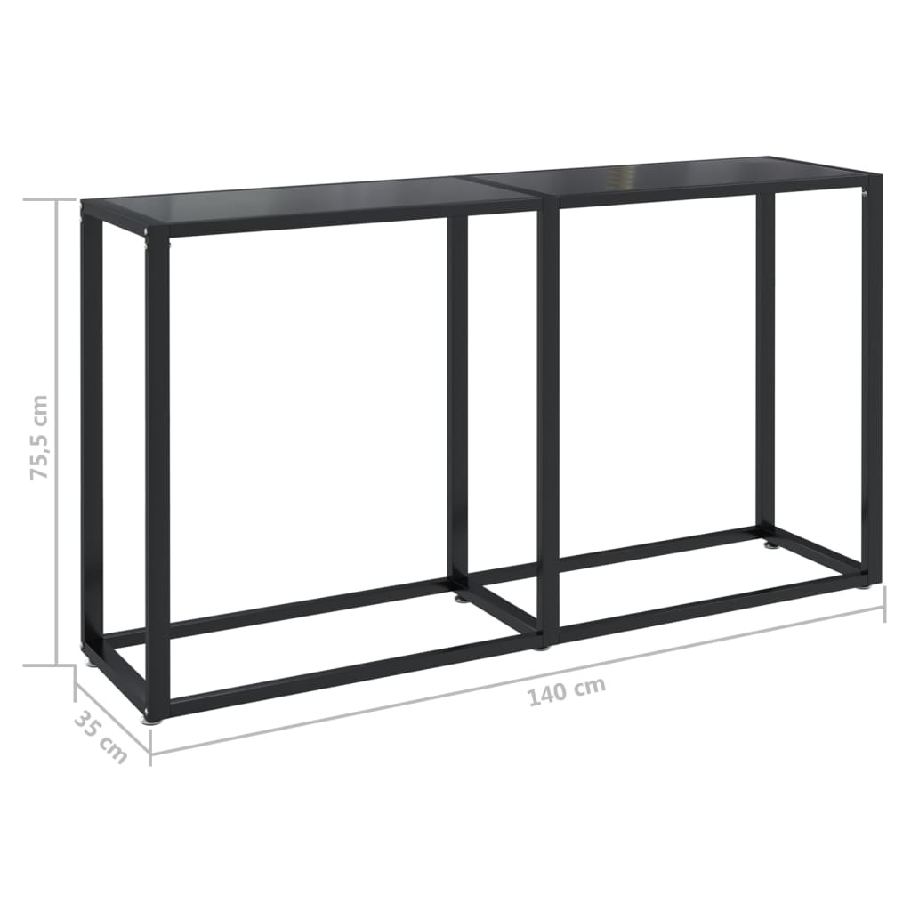 vidaXL Wandtafel Zwart Glas & Staal - 40% Korting!
