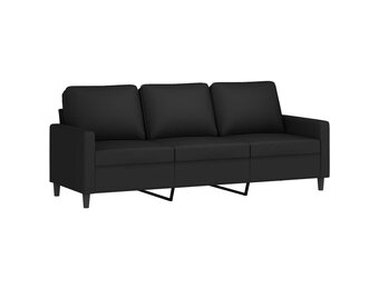 vidaXL Driezitsbank 180cm Fluweel Zwart - 35% Korting