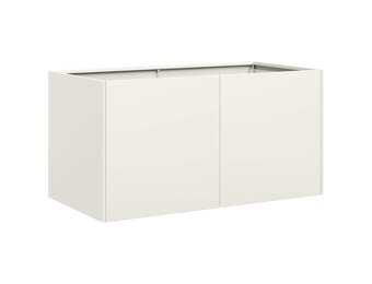 vidaXL Plantenbak Staal Wit 80x40x40 cm - 40% Korting