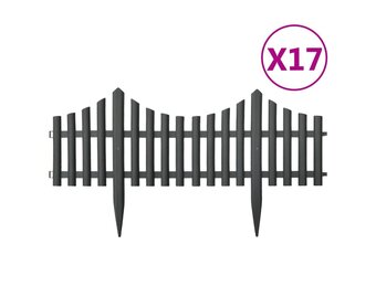 vidaXL Gazonranden Antraciet - 17 stuks (10m) - 60% Korting!