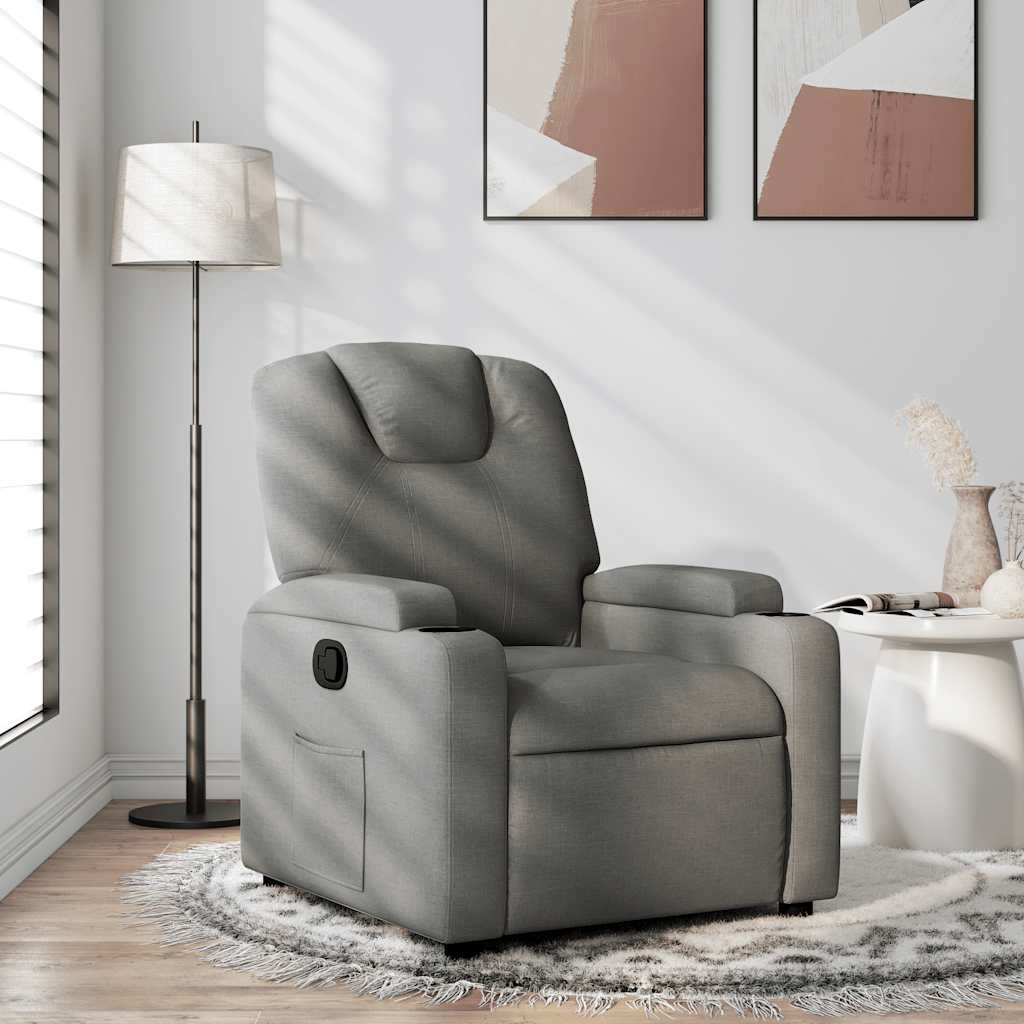 vidaXL Fauteuil Verstelbaar Stof Donkergrijs - 35% Korting!