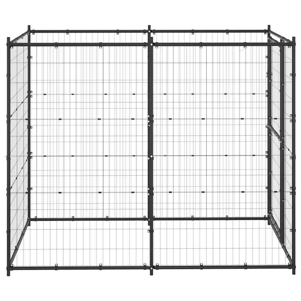 vidaXL Hondenkennel Buiten 110x220x180 cm Staal - 55% Korting