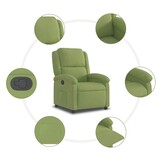 vidaXL Verstelbare Fauteuil Fluweel Lichtgroen - 35% Korting!
