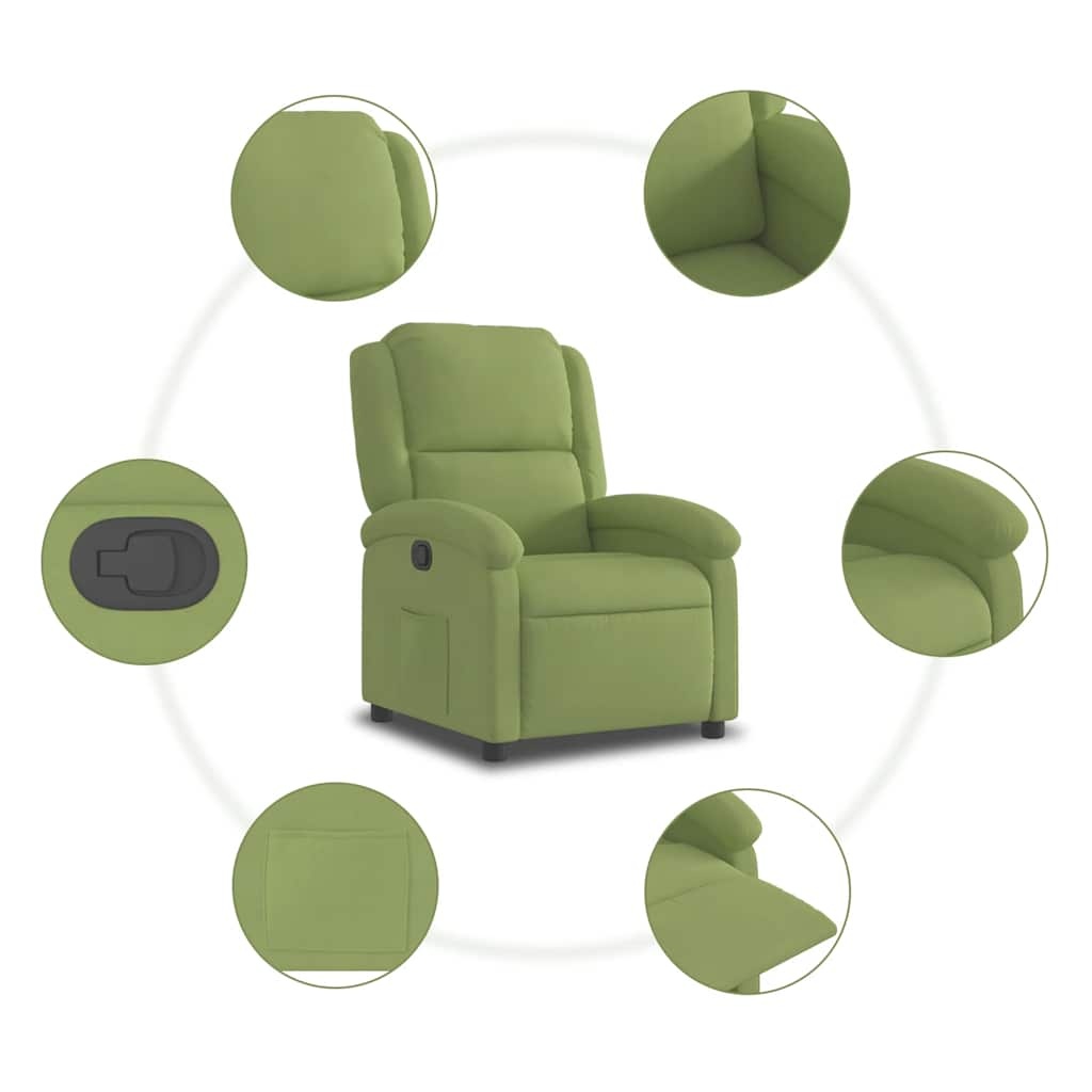 vidaXL Verstelbare Fauteuil Fluweel Lichtgroen - 35% Korting!